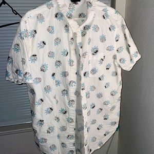 Rick and Morty Button up